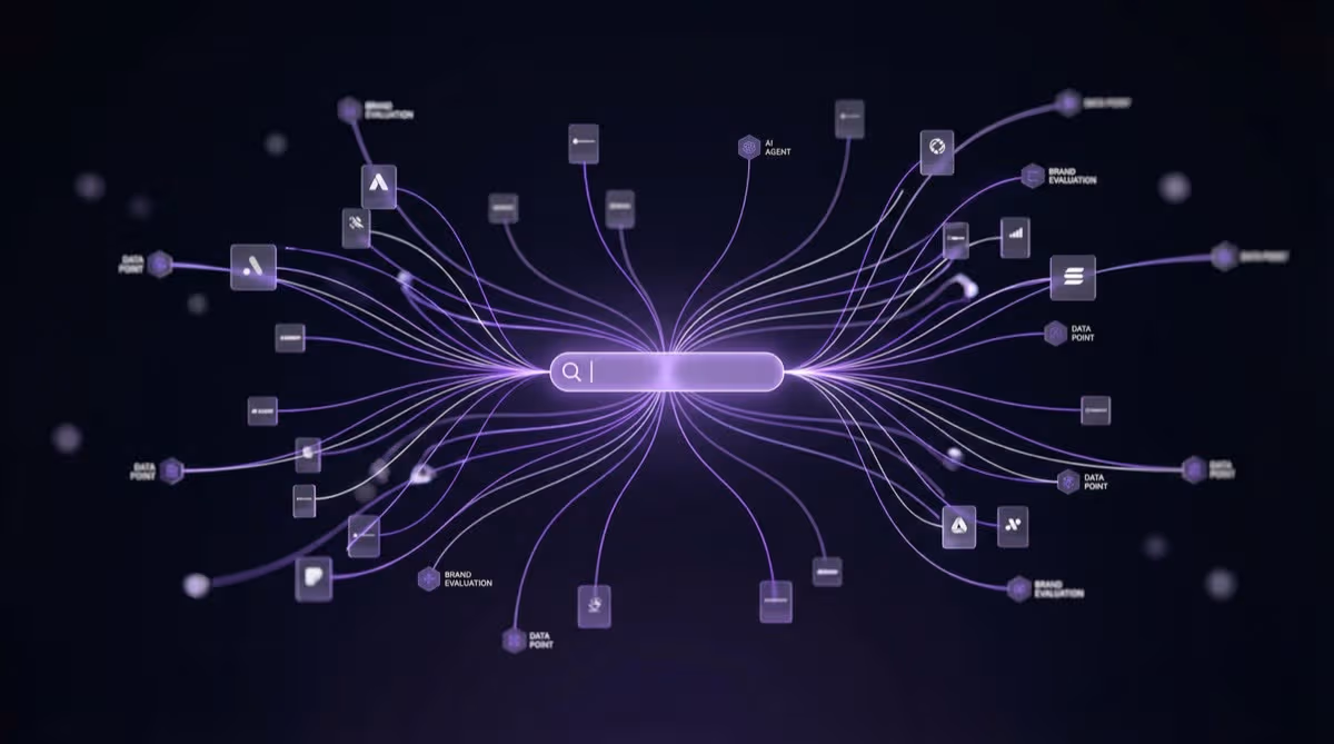 Abstract purple glow representing agentic discovery